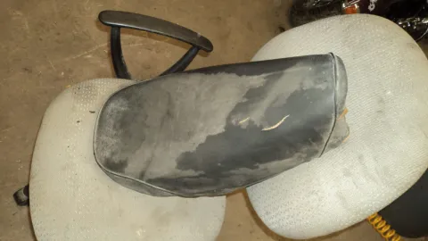 Vintage Motorcycle Seat with Marking '391K' photo 1